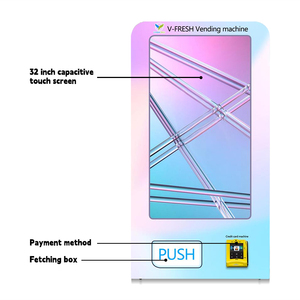 ตู้จำหน่ายสินค้าแบบติดผนัง Wx-f06 Vfresh หน้าจอสัมผัส พร้อมฟังก์ชัน SDK ระบบจัดการบนคลาวด์ - Product Image 4
