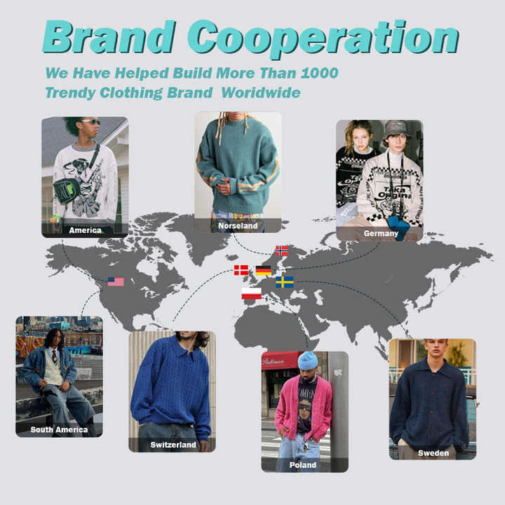 Custom logo ODM&OEM Europe and the United States hip hop knit sweater