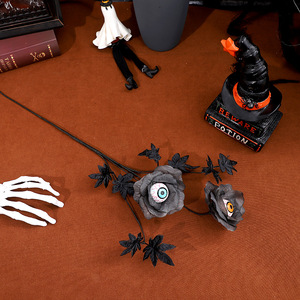 Ramo de Ramas Artificiales de Plástico de Estilo Gótico Creativo de 50 cm, Decoración de Ojos de Murciélago y Hojas de Arce para el Hogar, Fiesta de Halloween - Product Image 3