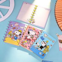 Cuaderno Espiral A5 de Snoopy, Bonito Cuaderno con Espiral y Páginas Rayadas, Diario para Estudiantes, Regalo de Papelería Escolar