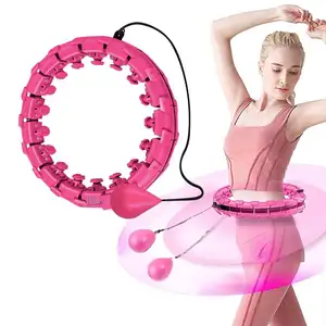 Tech Gadgets 2023 Personal Waist Massage Fitness Weighted Hoola Plastic Hoops Detachable Weighted Ball Hula Ring Circle