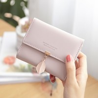 Dompet PU Multifungsi Anti Air Motif Daun, Tempat Kartu & Uang Koin, Cocok untuk Aktivitas Luar Ruangan, Laris Terjual