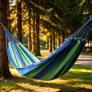 Outdoor <b>hammock</b> camping gear, rainbow canvas swing, home leisure swing, <b>hammock</b>, student lazy bed, hanging chair. - Product Image 1