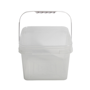 Customized packaging barrel Transparent storage <b>bucket</b> High-quality PP material With a <b>lid</b> 4L plastic <b>bucket</b> with handle - Product Image 6