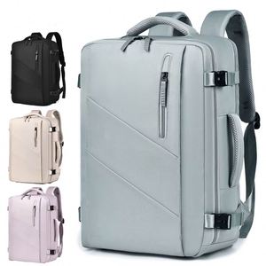 Sac à dos unisexe léger pour ordinateur portable avec compartiment à chaussures, grande capacité, en PU imperméable, fermeture éclair, pour l'école et les voyages - Product Image 1