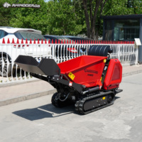 Vente d'usine Mini chargeuse sur chenilles Mini tombereaux hydrauliques chinois Mini tombereau de 800 kg