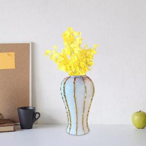 Organizzatore da scrivania artigianale barattolo di zenzero in porcellana e vaso di fiori in ceramica soluzione di stoccaggio unica - Product Image 5