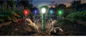 Répulsif électronique solaire à ultrasons <span class=keywords><strong>pour</strong></span> serpents et rongeurs, technologie sonore et lumineuse <span class=keywords><strong>pour</strong></span> la lutte antiparasitaire domestique et de jardin - Product Image 3