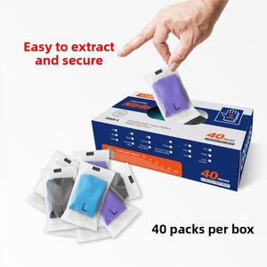 Anboson tùy chỉnh màu xanh đen dùng một lần Găng tay Nitrile 2 mảnh gói không có bột cao su không vô trùng Logo tùy chỉnh găng tay an toàn - Product Image 2