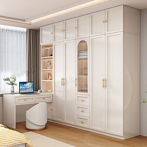 Alvin Moderner Nordischer Kleiderschrank Schlafzimmer-Aufbewahrungsschrank Langlebiges MDF Große Kapazität Platzsparend Umweltfreundlich Einfache Montage - Product Image 3