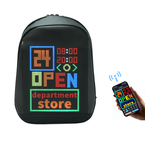 Sac à dos LED intelligent avec écran dynamique 3D, contrôle par application couleur, sac de sport promotionnel à LED - Product Image 1