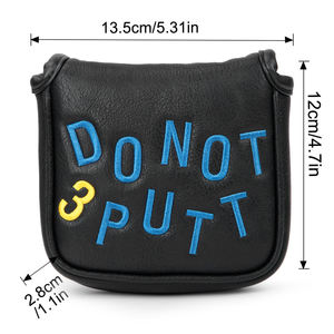 Strong Magnetic Closure PU Leather Golf <b>Putter</b> Cover Waterproof Golf Mallet <b>Putter</b> <b>Headcover</b> - Product Image 6