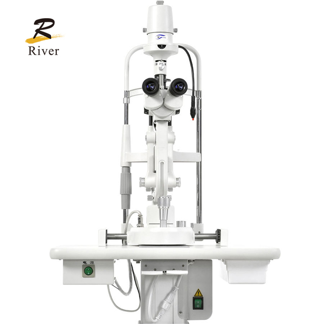ML-350 Optometria Lampara De Hendidura Beam Splitter Slit Lamp 5 Magnifications Optical Hospital Ophthalmology Equipments