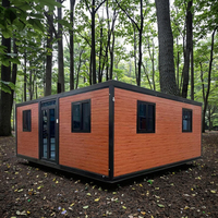 Maisonnette préfabriquée mini de 20 pieds sur roues, kit de cabane en bois moderne, bâtiment de jardin, maison conteneur préfabriquée