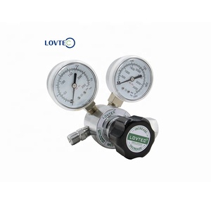 Válvula Reductora de Presión Lovtec, Regulador de Gas de Doble Etapa de Grado Laboratorio para Oxígeno con Manómetro para Primeros Auxilios y Transferencia - Product Image 6