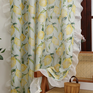 <span class=keywords><strong>Cortinas</strong></span> Semiopacas con Estampado <span class=keywords><strong>de</strong></span> Limones DaiRui al por Mayor, Estilo Fresco Amarillo <span class=keywords><strong>para</strong></span> <span class=keywords><strong>Cocina</strong></span>, Cortina <span class=keywords><strong>para</strong></span> Estufa Hecha a Medida - Product Image 2