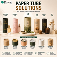Tube d'emballage d'huile de parfum artisanale écologique de luxe avec papier kraft et matériaux recyclés, emballage cadeau personnalisé avec logo