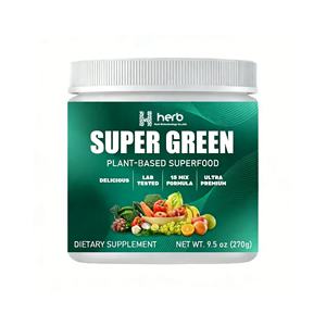 OEM/ODM Polvo Super Green, Polvo Energético de Té Verde Orgánico, Vitamina B12, Vitamina B3 y Antioxidante Vegano - Product Image 1