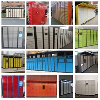 Casier à colis intelligent rouge à 24 compartiments avec écran tactile pour la livraison de colis en libre-service