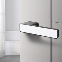 Poignées de porte et de fenêtre en zinc finition satinée, style italien moderne minimaliste, silencieuses, pour chambre à coucher, garantie 3 ans, installation facile