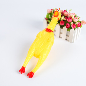 Jouet couineur en vinyle Poulet hurlant 17cm 31cm 41cm Jouet sonore à mâcher pour chiens - Product Image 1