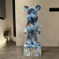 Sculpture d'ours violent de dessin animé sur mesure Collection créative d'intérieur Décoration de la maison Utilisation d'artisanat d'art
