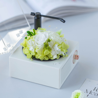 Cadre photo de fleurs préservées fait main, bouquet de roses violettes, décoration murale pour anniversaire, cadeau de la Saint-Valentin, décoration de la maison
