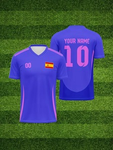 Camisetas de fútbol con cuello en V estilo español, camisetas, uniformes de entrenamiento y fábrica de ropa disponible para personalización.F10 - Product Image 4