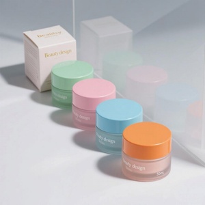 Face Eye Body Skin Cream Packaging <b>Jar</b> 30g 50g 100g Custom <b>Empty</b> Purple Blue pink Cosmetic Glass Cream <b>Jar</b> - Product Image 2