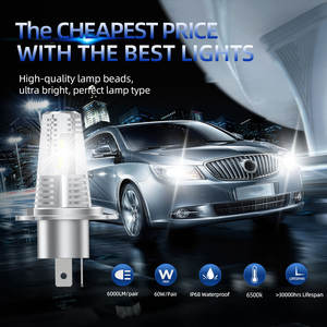 Chine Fournisseur Auto Phare Étanche Blanc Système D'éclairage Date Haute Puissance Full H7 H4 Led Phare Ampoule - Product Image 3