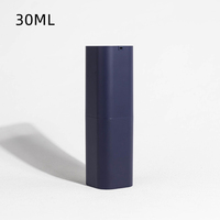 Flacon pompe sans air carré de 30 ml et 50 ml à étiquette privée |   Conteneur cosmétique vide en plastique PET écologique pour crème pour le visage et soins de la peau