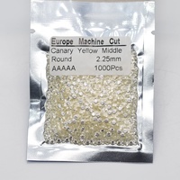 Gioielli fantasia forma rotonda sciolto pietra preziosa giallo limone Cubic Zirconia diamante