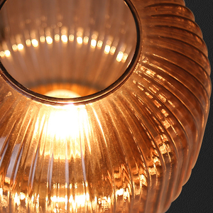 Full Brass <strong>Vintage</strong> Table <strong>Lamp</strong> with Tri-Color Dimmable E27 Bulb, <strong>Glass</strong> <strong>Shade</strong> for Bedroom Living Room - Product Image 4