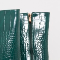 Bottes pour femmes en cuir imprimé Anusha Designer, à bout métallique, talons aiguilles de marque célèbre, fermeture éclair, respirantes, bottines à la cheville, vente en gros