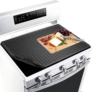 Couvercle de cuisinière en verre 28 "X 20" Couvercle de table de cuisson en verre de silicone Protecteur de cuisinière Couvertures de cuisinière pour cuisinière électrique - Product Image 1