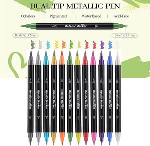 Support Customize Packaging 12 Color Drawing Textile Marker Pen Waterproof Permanent Non Toxic Fabric Art Marker Pen Set - Product Image 4