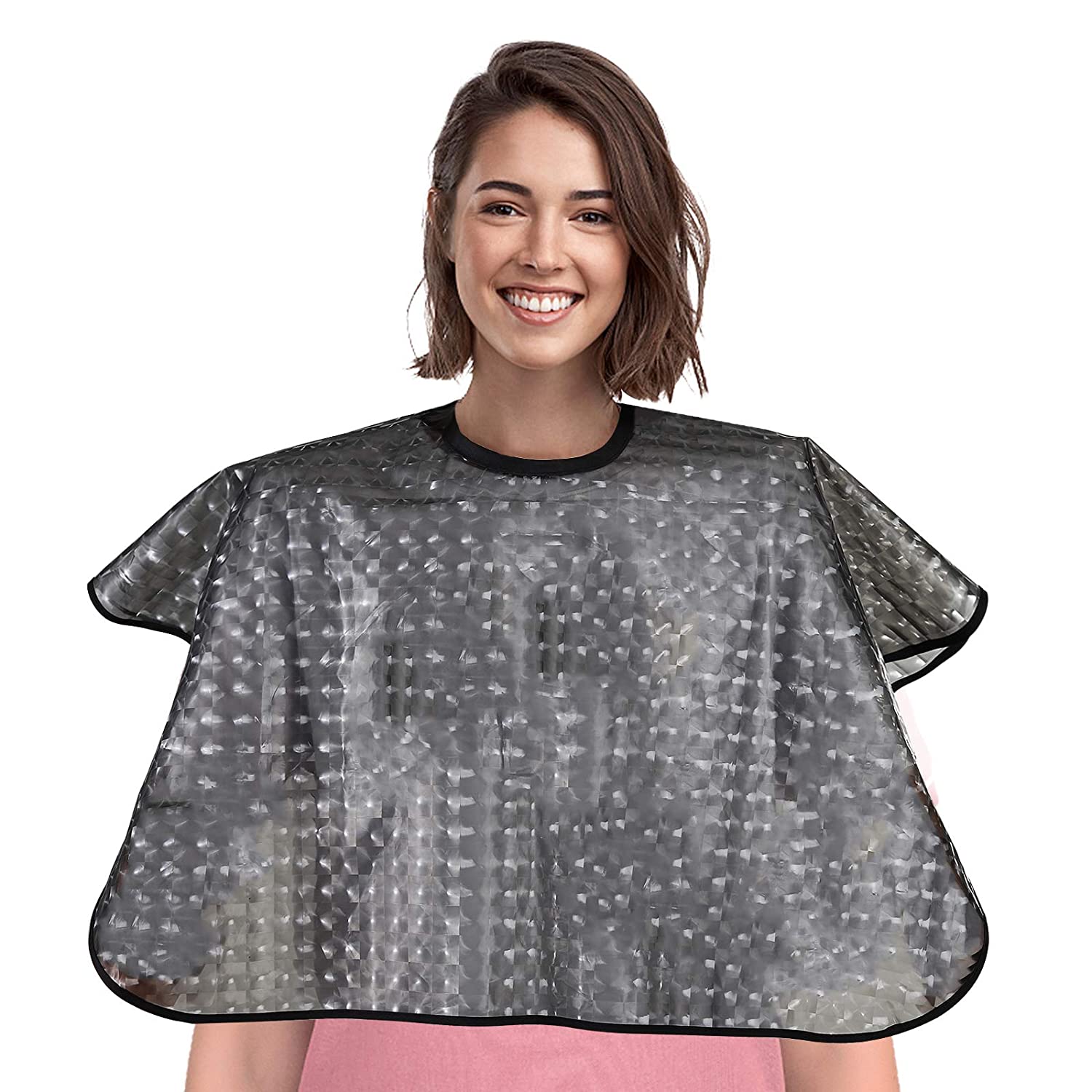 Лидер продаж на Amazon, профессиональная короткая Водонепроницаемая накидка для окрашивания волос, фартук для макияжа для салона и дома