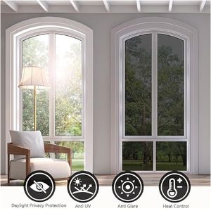 Película de privacidad de ventana unidireccional moderna espejo reflectante diurno cubiertas de ventanas de vidrio <span class=keywords><strong>bloqueador</strong></span> de calor UV para apartamento en casa - Product Image 4