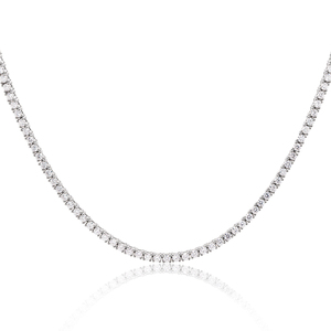 18K White/Rose/Yellow Gold Lab Diamond Tennis <b>Necklace</b> - Product Image 2