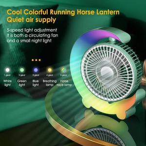 Nouveau mini ventilateur portable, recharge USB, silencieux, avec lumières LED, ventilateur de camping, vent puissant, adapté à la maison, au bureau et à l'école - Product Image 3