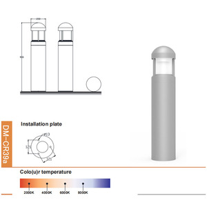 Lampu <span class=keywords><strong>Bollard</strong></span> Taman Luar Ruangan Tahan Air IP65 Aluminium Murah 14W 19W 24W untuk Jalan Setapak dan Taman - Product Image 1