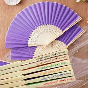 Japanese Chinese Vintage Folding Hand Fans Wedding Dancing Party Summer Bamboo Handheld Fans Personalization <b>Painting</b> Product - Product Image 1