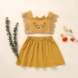 Nuevo Conjunto de Ropa de Verano para Niña con Diseño Especial y Puños de Encaje en Varios Colores - Product Image 4