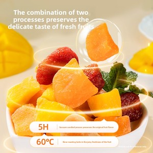 Zhongbao hỗn hợp trái cây Snack 500g các loại trái cây sấy khô bao gồm xoài đào dâu tây cam ngọt ngào bao bì số lượng lớn - Product Image 2