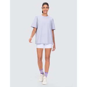 FOXA Camiseta extragrande para mujer, manga corta, cuello redondo, holgada, de secado rápido, para entrenamiento, informal, básica, de verano - Product Image 6