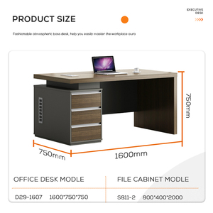 Juego de <span class=keywords><strong>escritorio</strong></span> <span class=keywords><strong>y</strong></span> silla de oficina Mesas de oficina modernas ejecutivas Mesa de oficina pequeña de madera Diseño moderno - Product Image 5