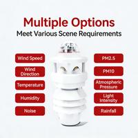 Station météo intelligente à ultrasons industrielle professionnelle avec communication par port série et indice de protection IP68 pour l'agriculture