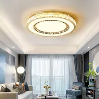 Éclairage Salon Chambre Moderne Lumière Led Luxe Rond Encastré K9 Cristal Plafonnier
