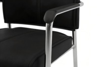 Fauteuil de réception moderne Golden Lion ZM pour salle de réunion, église, consultation, fauteuil visiteur en cuir, chaise de bureau