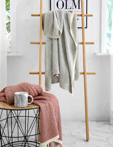 Acceptez la couverture tricotée 100 % coton doux personnalisée pour la décoration des enfants et de la maison Voyage <span class=keywords><strong>KN</strong></span> - Product Image 2